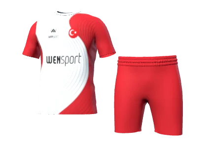 WN-1023 üç boyutlu forma ve şort görünümü