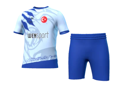 WN-1035 üç boyutlu forma ve şort görünümü