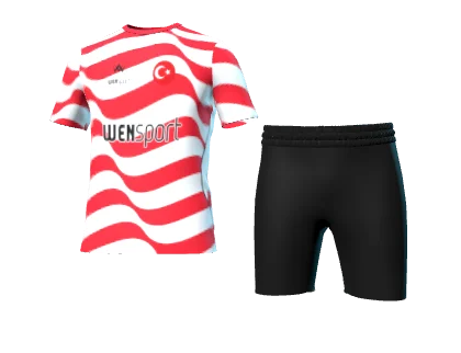 WN-1048 üç boyutlu forma ve şort görünümü