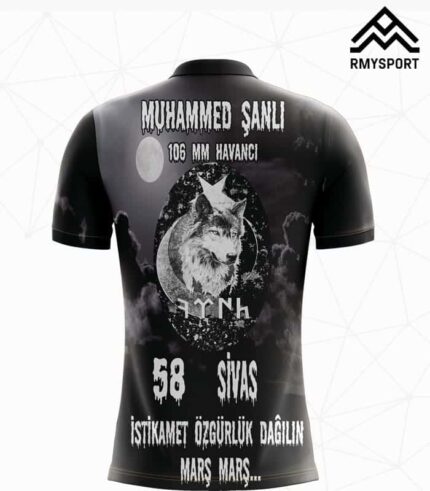 RMS1035 gri siyah asker tezkere forması arka görünüm