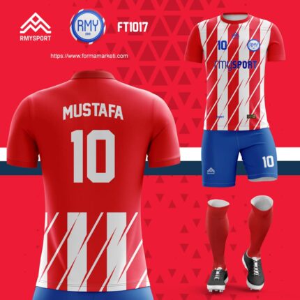 Kırmızı beyaz futbol forması, atletico madrid forması