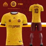 Bordo Sarı Futbol Forması