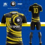 Sarı siyah Halı saha forması