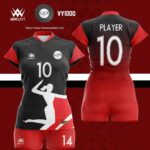 Kırmızı Siyah voleybol Forması yaptırma