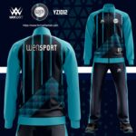 YZ1012 Lacivert Turkuaz Eşofman - Görsel 2