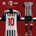 kırmızı siyah çubuklu forma