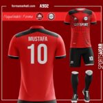 A902 Kırmızı Siyah Forma - Görsel 2