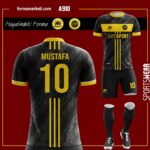 A910 Sarı Siyah Forma - Görsel 2