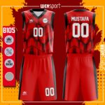 Kırmızı Siyah Basketbol Forması