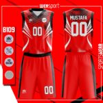 Kırmızı Beyaz Basketbol Forması
