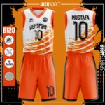 Turuncu Siyah Basketbol Forması