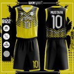 Sarı Siyah Basketbol Forması