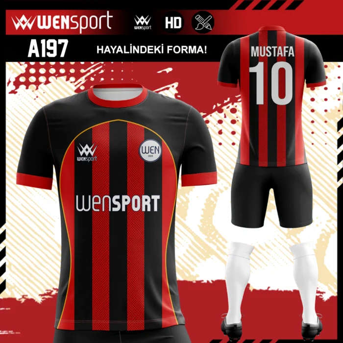 A197 Kırmızı Siyah Forma | WENSport